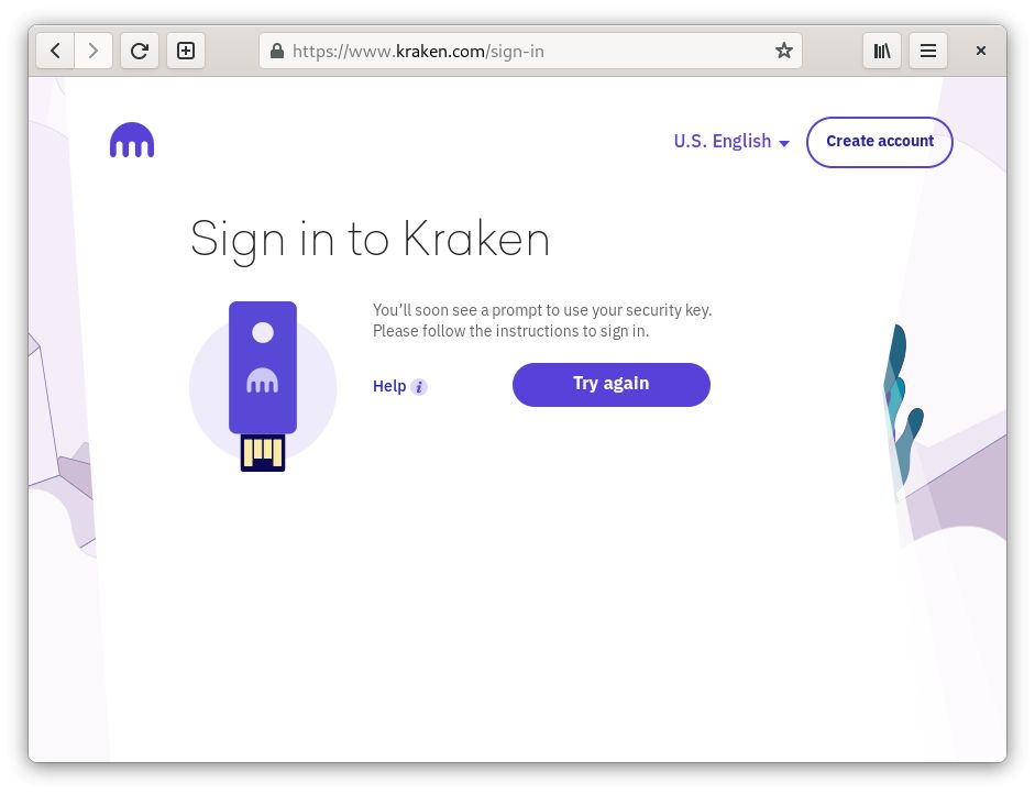 kraken login 2fa screenshot