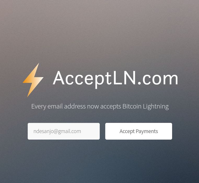 receive bitcoin with email address